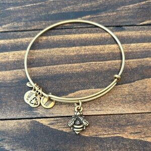 Alex and Ani Gold Bee Charm Bracelet